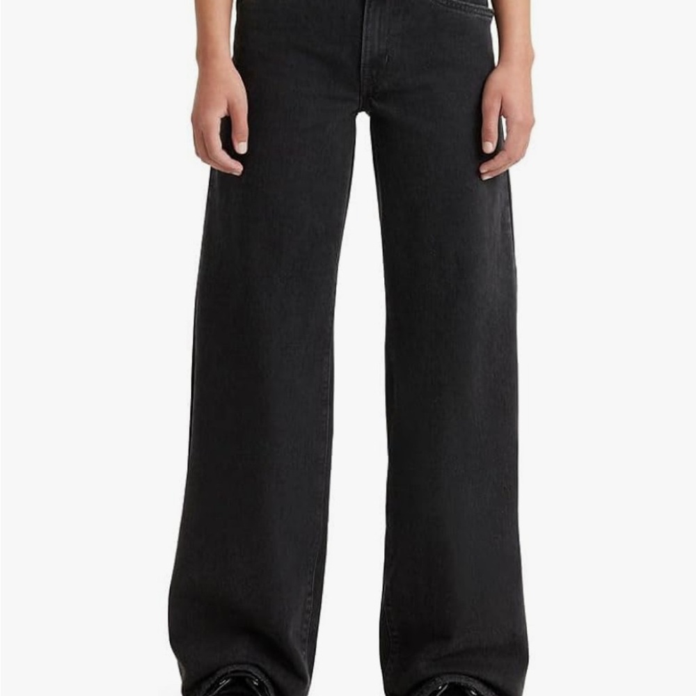 Levi's Black 94 baggy wide leg jeans